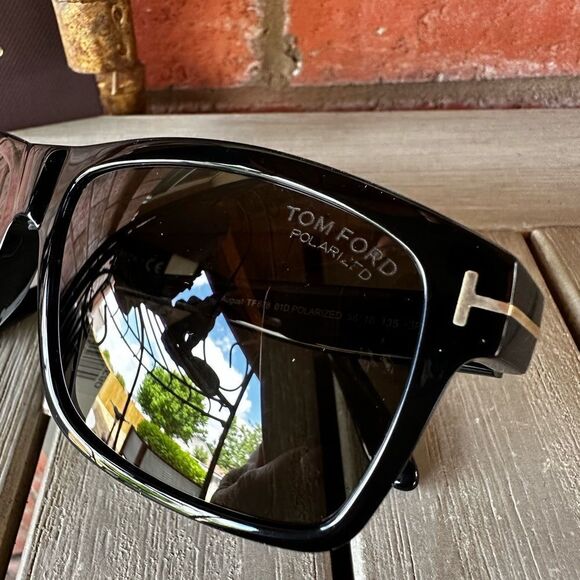 Tom ford August Polarized Sunglasses Black Silver Anniversary Edition Unisex NWT - Picture 10 of 16